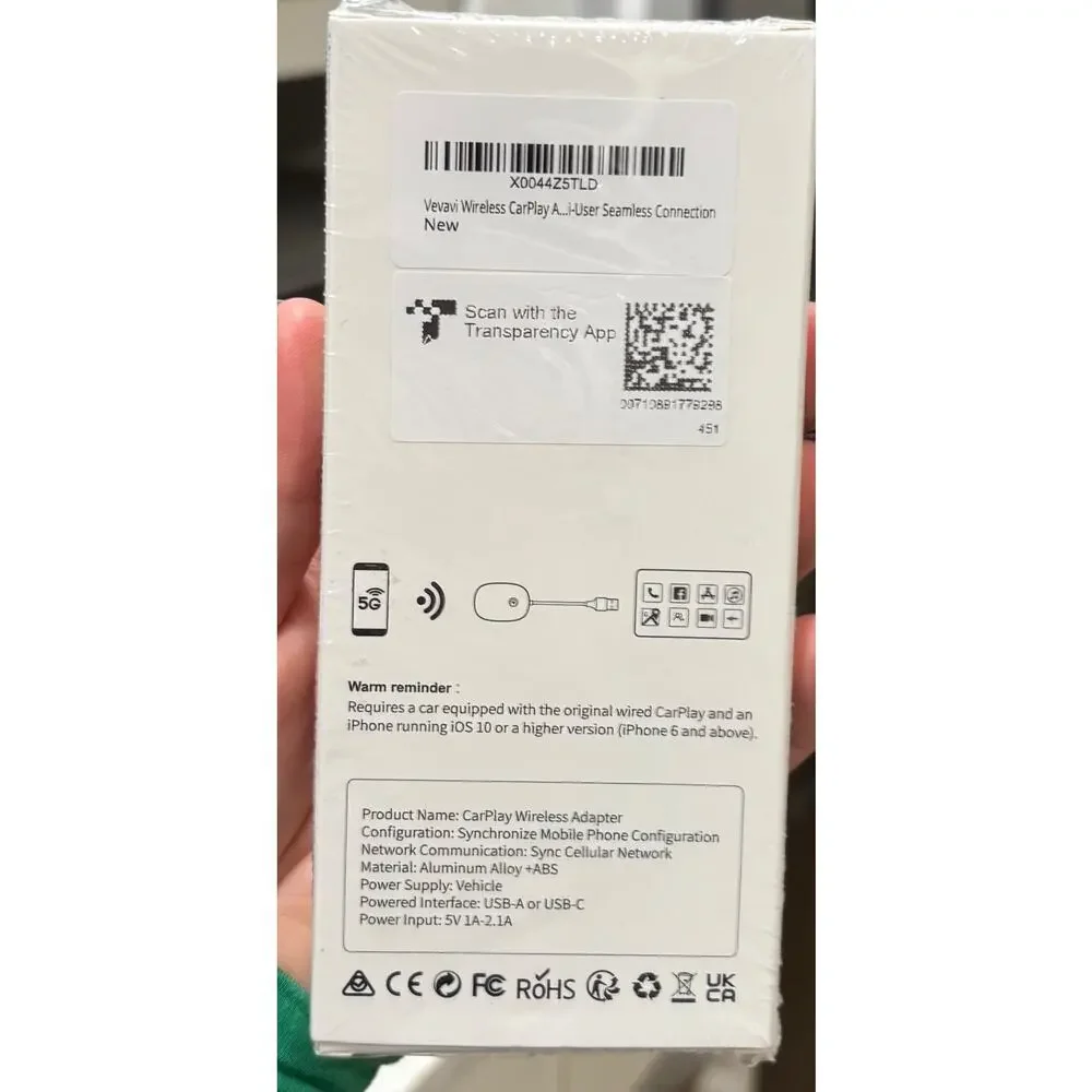 Wireless CarPlay Adapter for iPhone, Converts Wired to Wireless CarPlay Dongle
